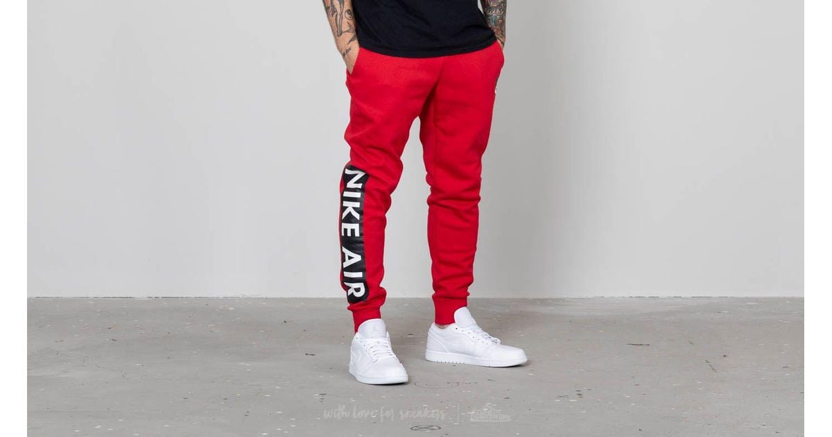 Nike Sportswear Air Fleece Pant Red for Men - Lyst