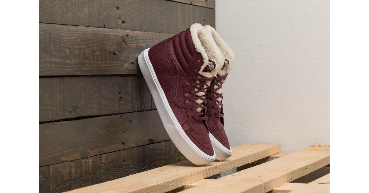 vans high top burgundy