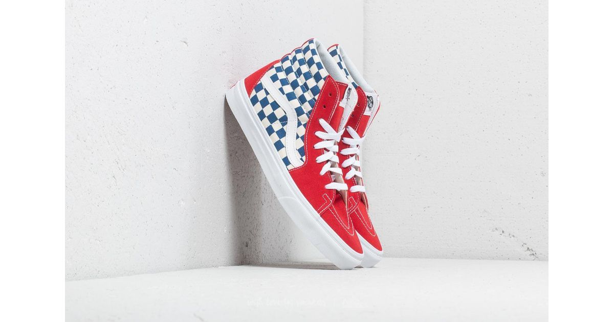 vans sk8 hi true blue red
