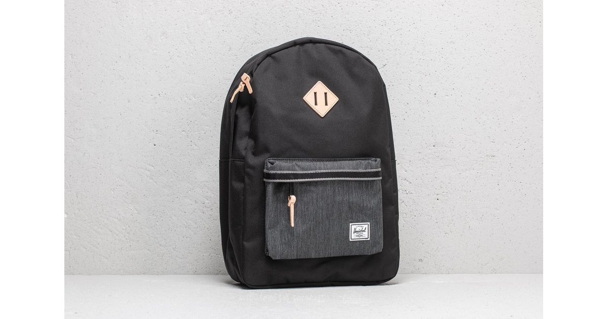black denim backpack