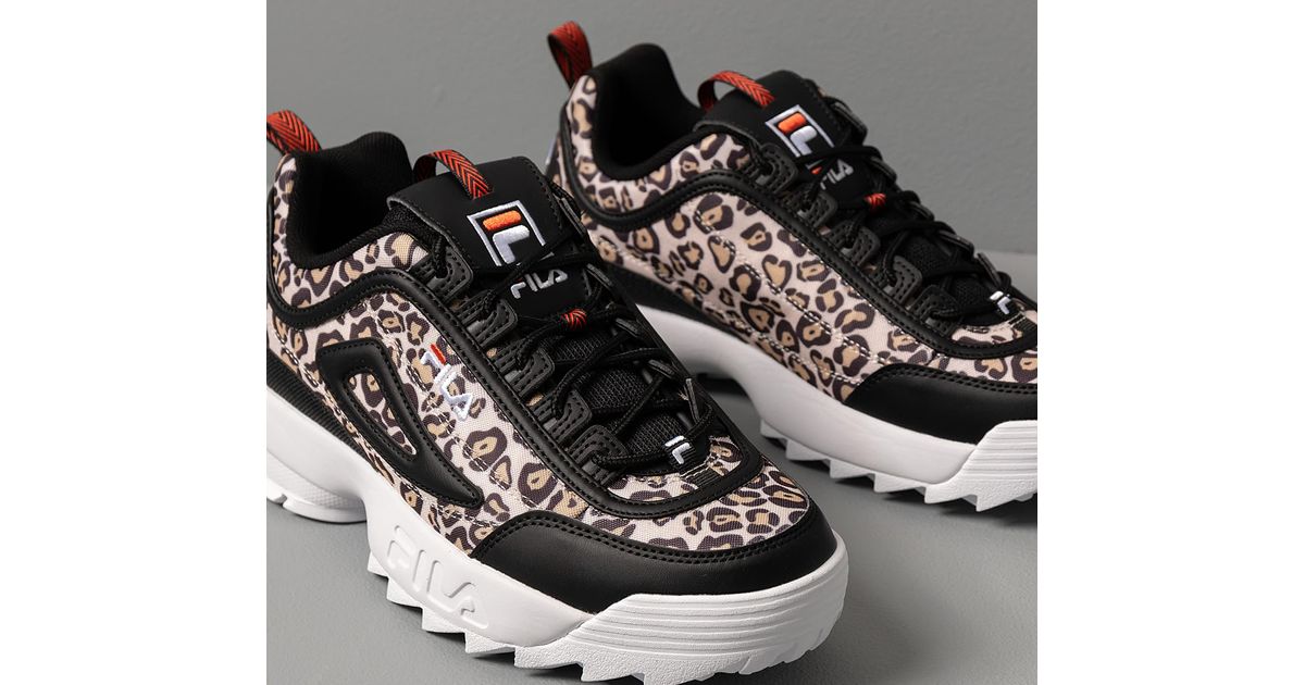 fila disruptor black leopard