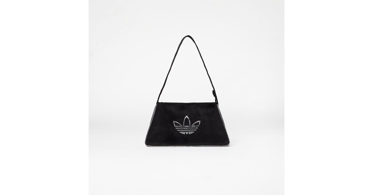 adidas Originals Adidas Rhinestones Fake Suede Shoulder Bag in Black Lyst