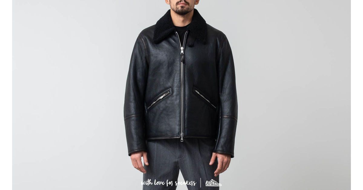 our legacy flight jacket black shearling