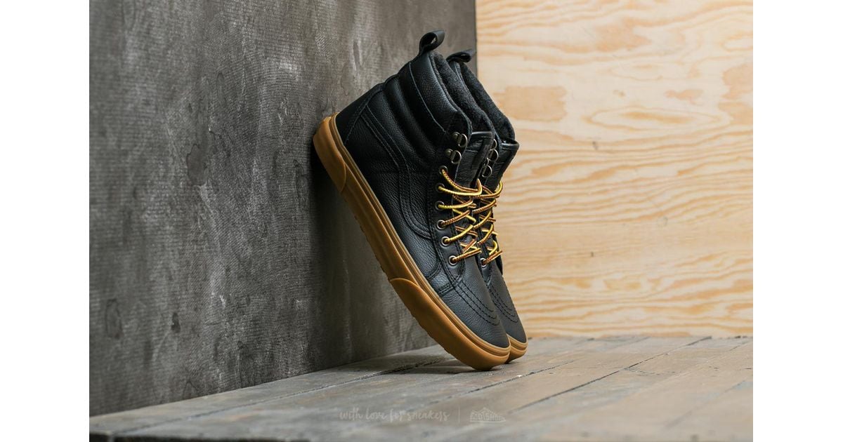 vans sk8 hi mte black leather