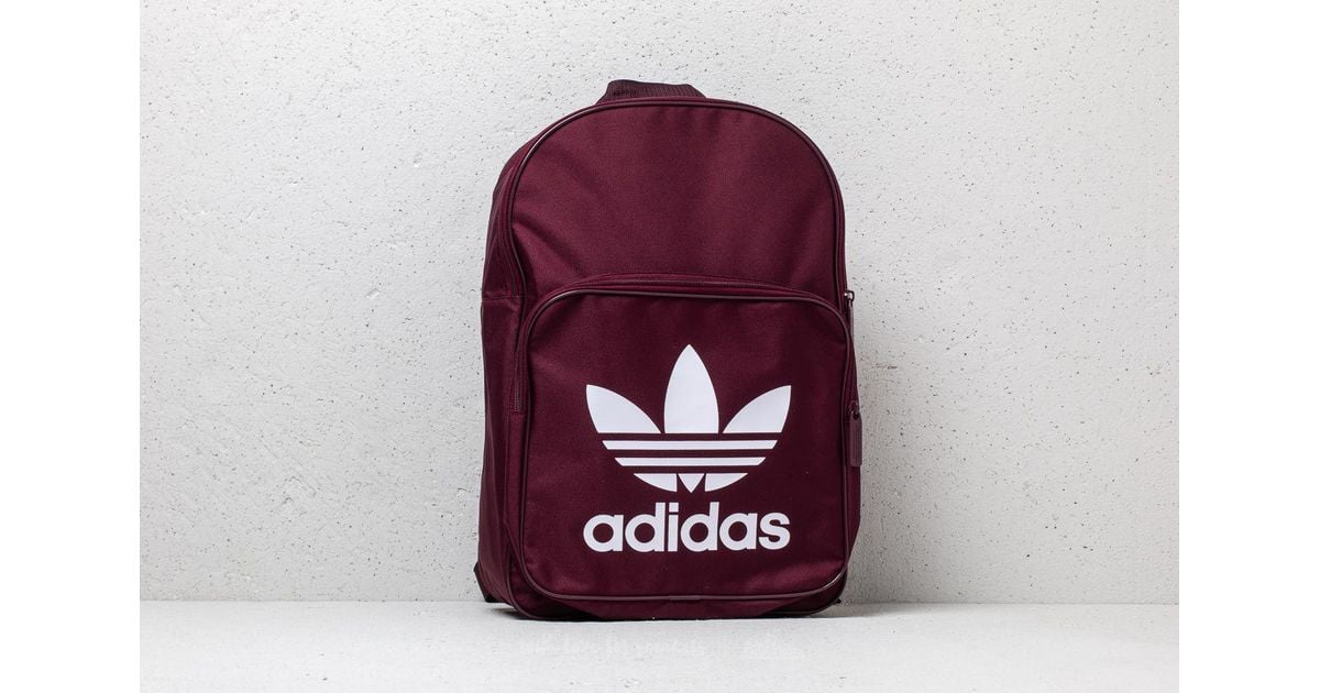 adidas trefoil backpack maroon