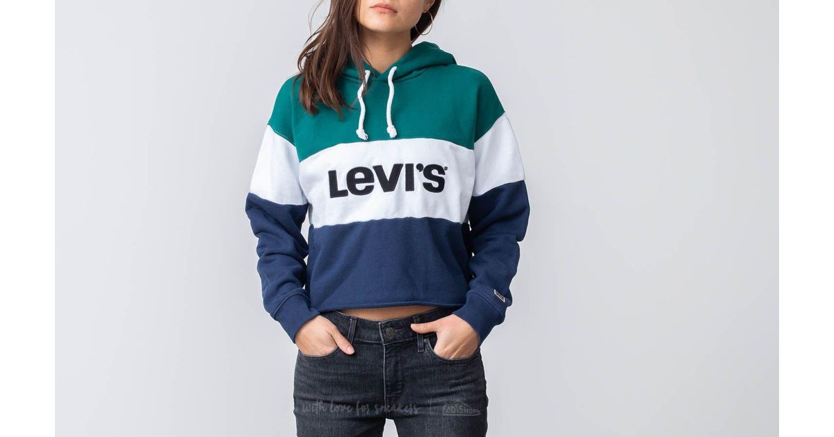 levis raw cut crop hoodie