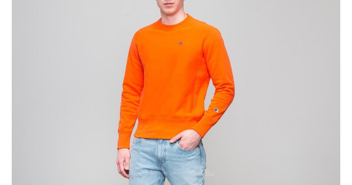 champion crewneck sweatshirt orange