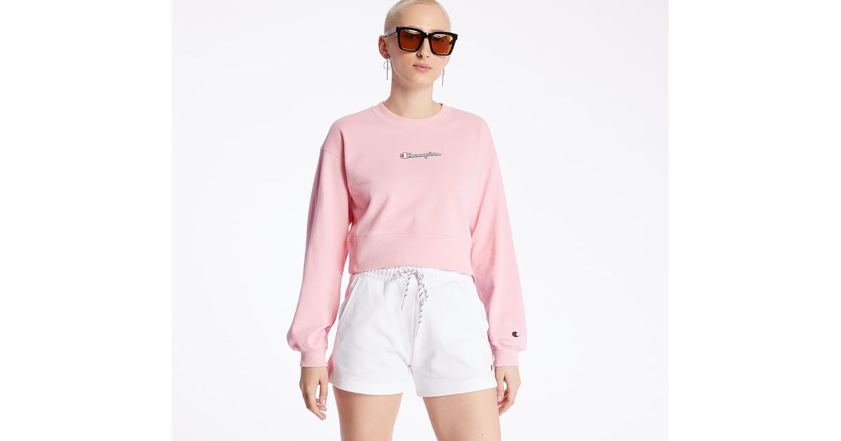 pink champion crop top