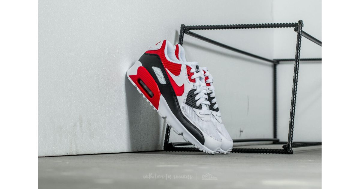 air max 90 white university red black