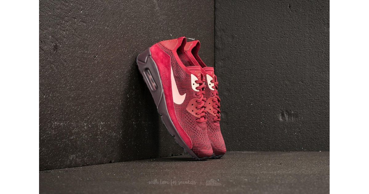 Nike Air Max 90 Ultra 2.0 Flyknit Team Red/ Rust Pink for Men | Lyst