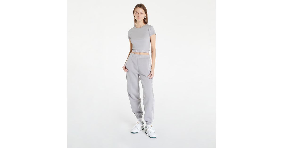 calvin klein logo tape jogger pants