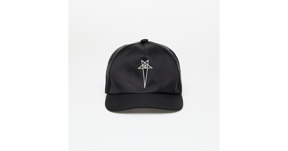 【Champion×RICK OWENS】BASEBALL CAP RICK OWENS x CHAMPION Baseball Cap O/S Patched Logo Silver