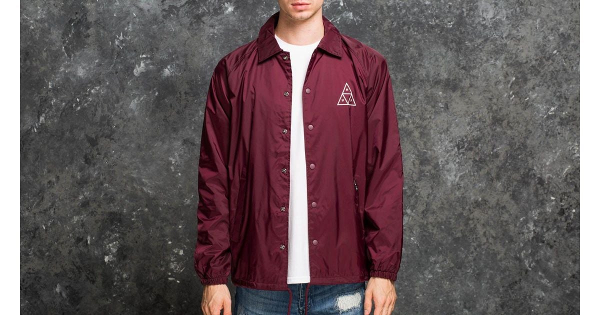 maroon coach jacket