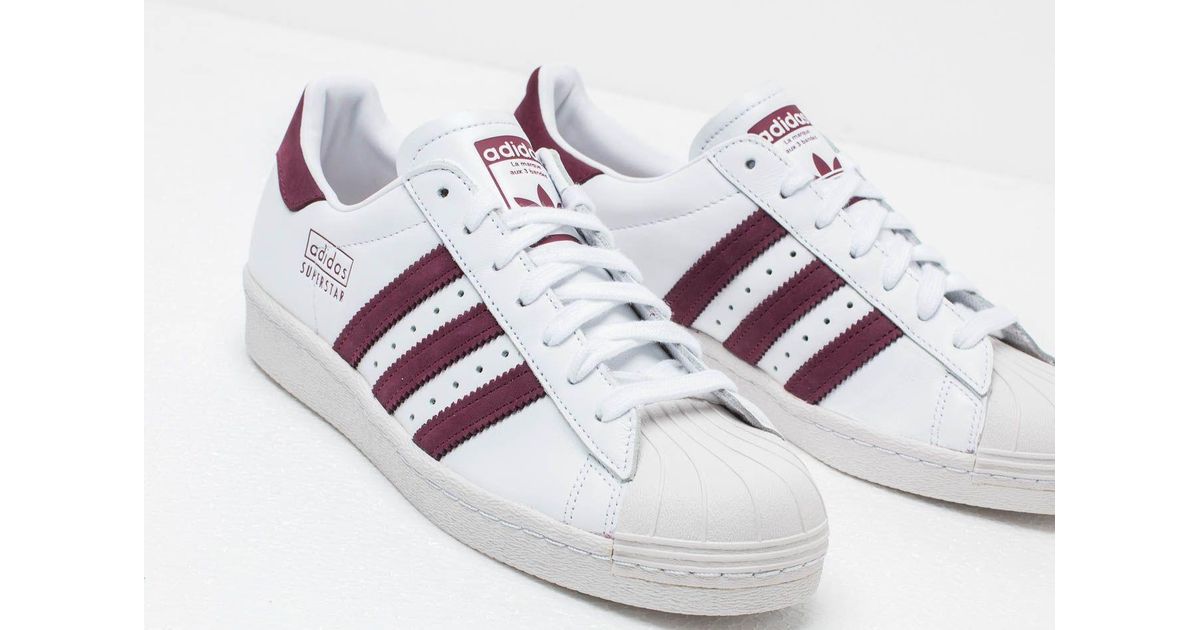 adidas superstar 80s maroon