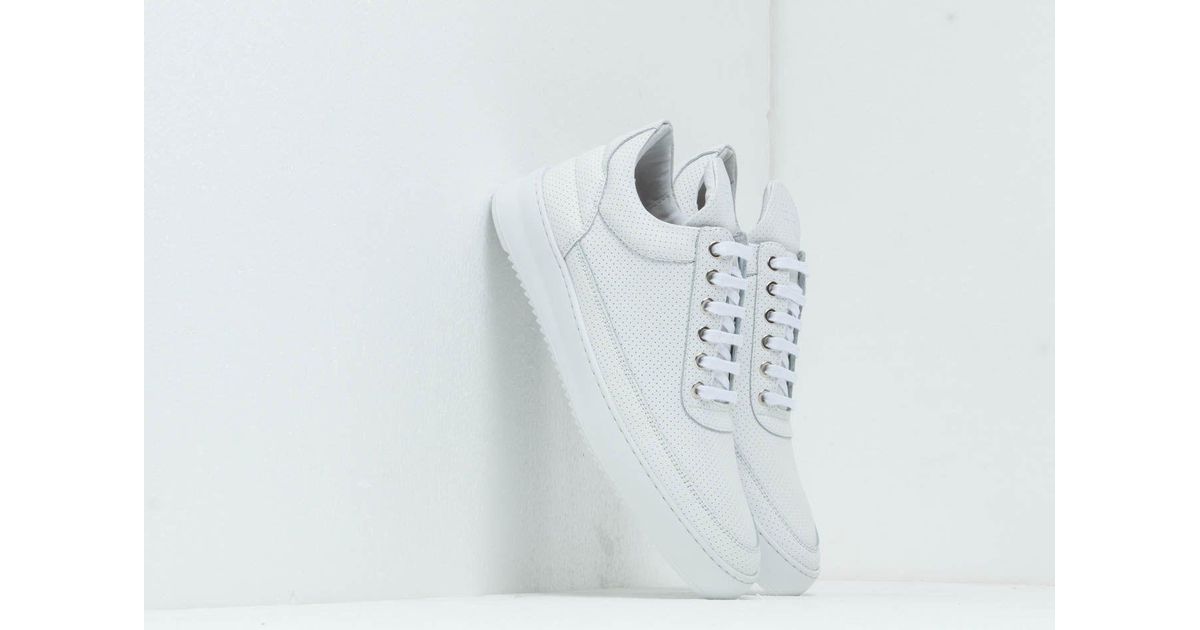 low top ripple nappa all white