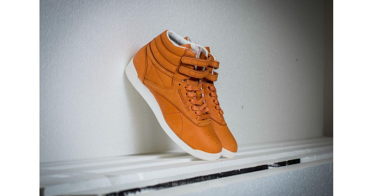 reebok freestyle hi mens orange