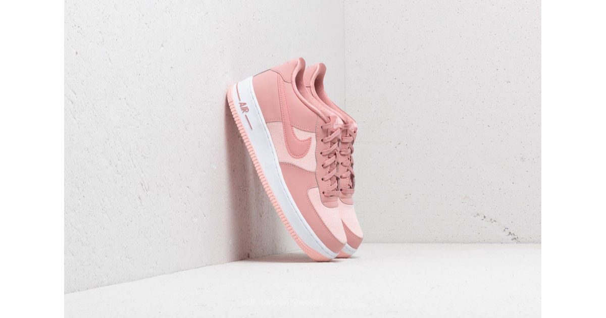Nike Leather Air Force 1 Lv8 (gs) Rust Pink/ Rust Pink-storm Pink - Lyst