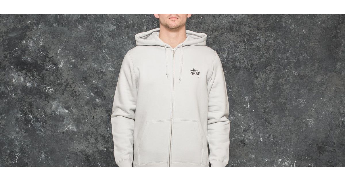 stussy basic zip hoodie