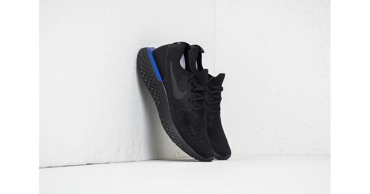 epic react flyknit black blue