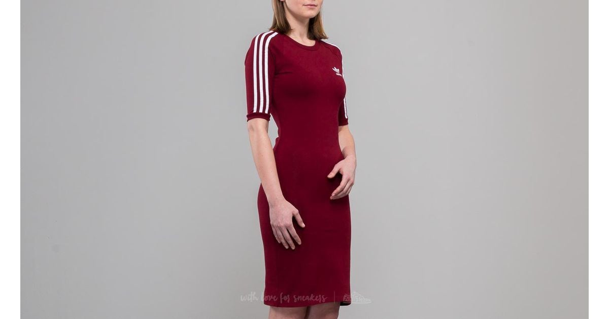 red and white adidas dress