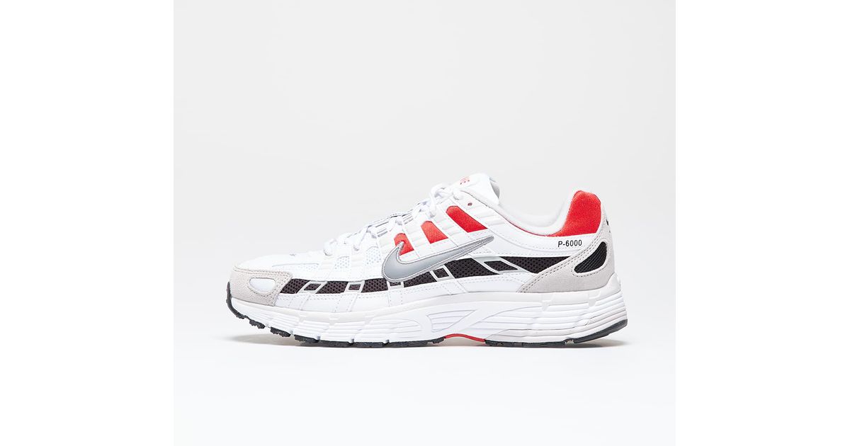nike p 6000 white red