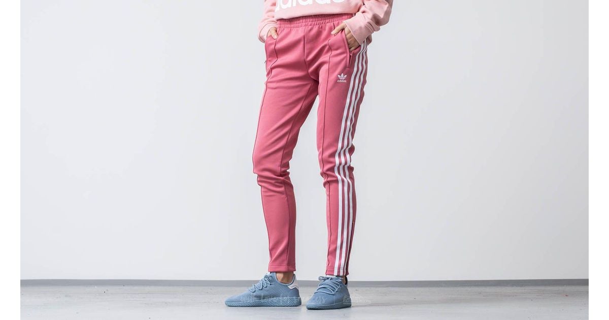 adidas Originals Synthetic Adidas Superstar Trackpants Trace Maroon in Pink  - Lyst