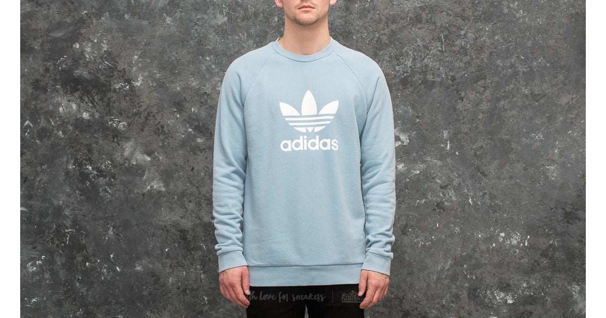 adidas trefoil sweatshirt ash blue