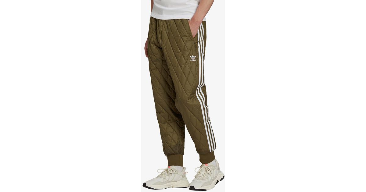 adidas Originals Adidas Quilted Sst Track Pants Focoli in Green for Men ...