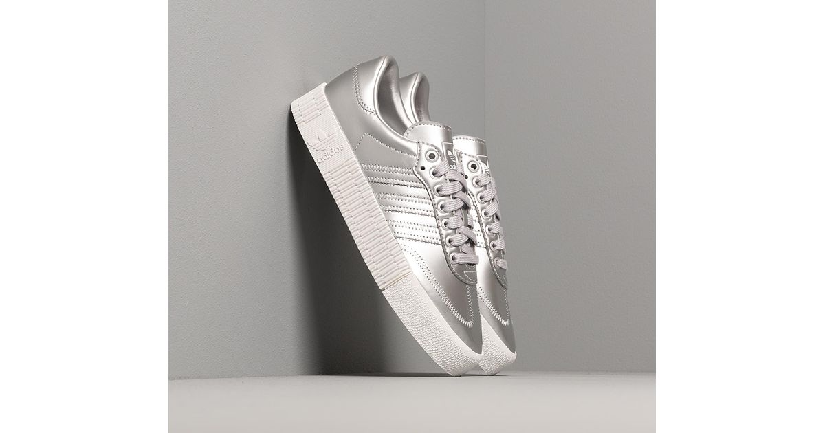 adidas sambarose white silver