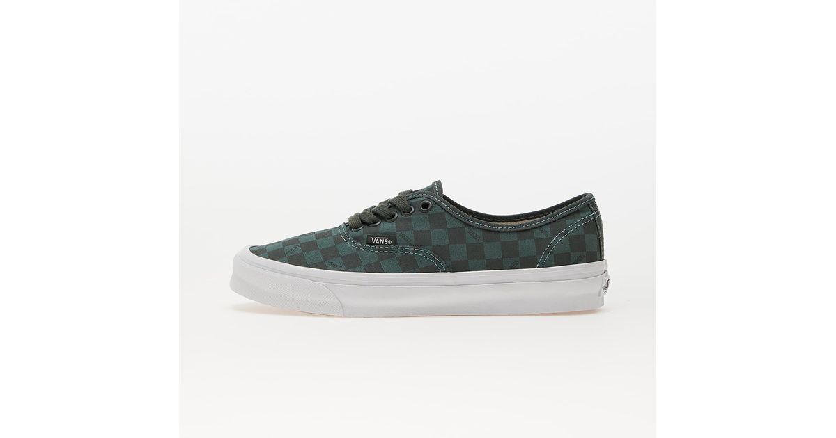 Vans Og Authentic Lx Vault Checkerboard Olive in Green | Lyst
