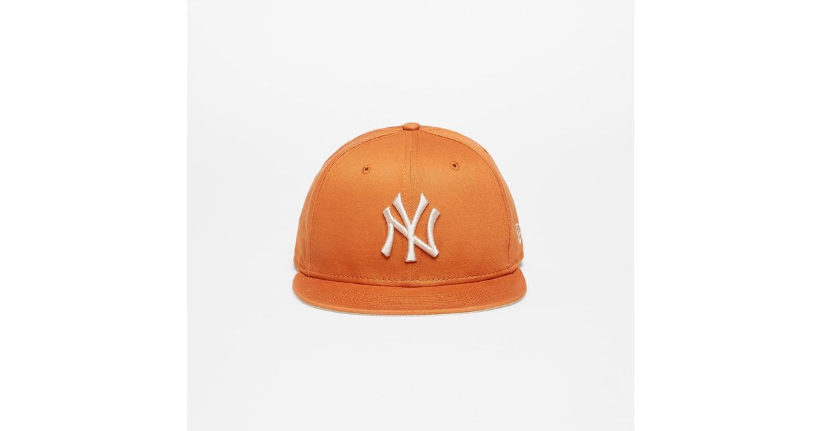 KTZ New York Yankees League Essential 59fifty Fitted Cap Dark Orange ...