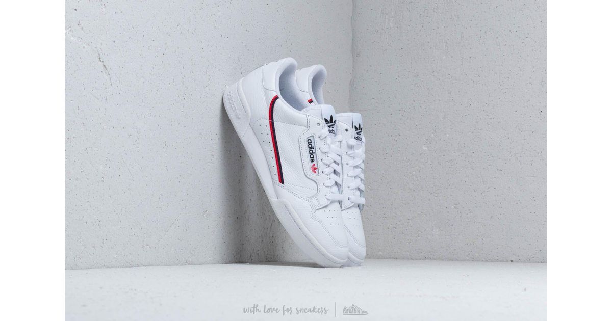 adidas continental 80's white scarlet collegiate navy