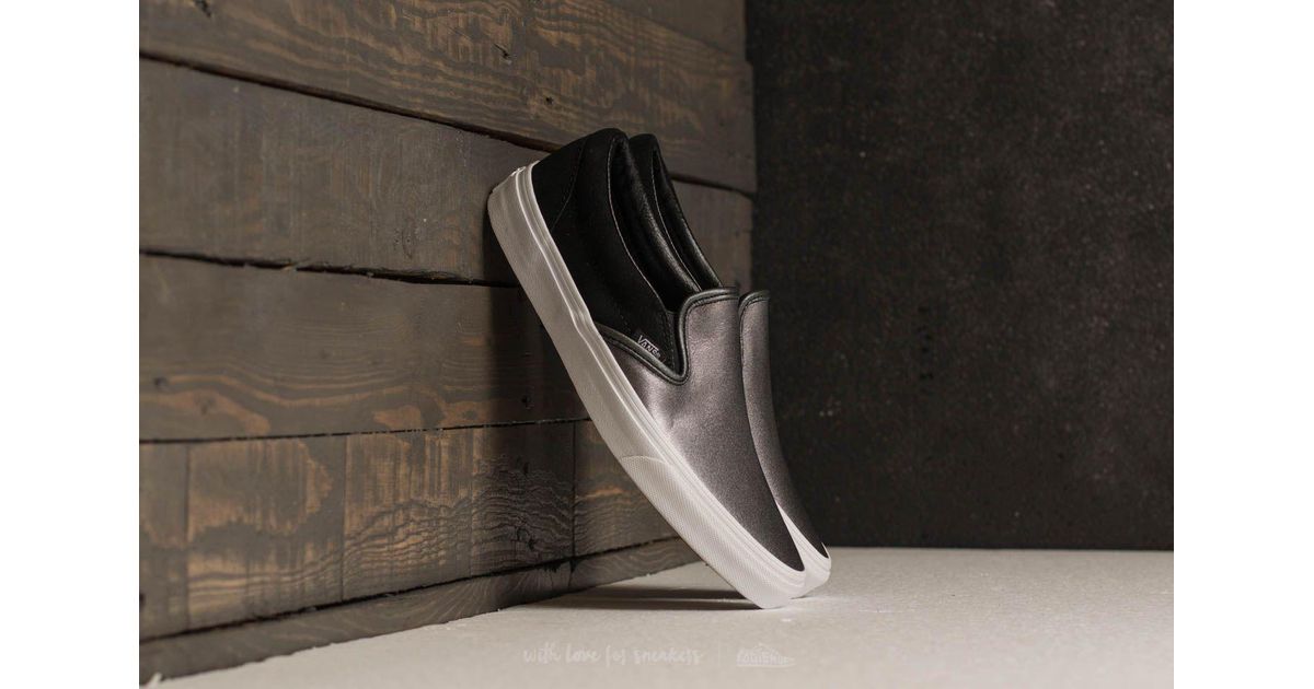 2 tone linen slip on vans
