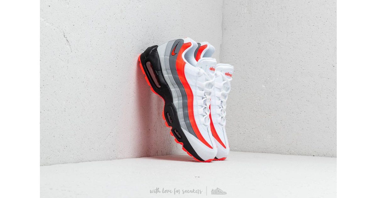 Nike Air Max 95 Essential White Bright Crimson Black Pure Platinum für Herren Nike Air Max 95 Essential White Bright Crimson Black Pure Platinum für Herren