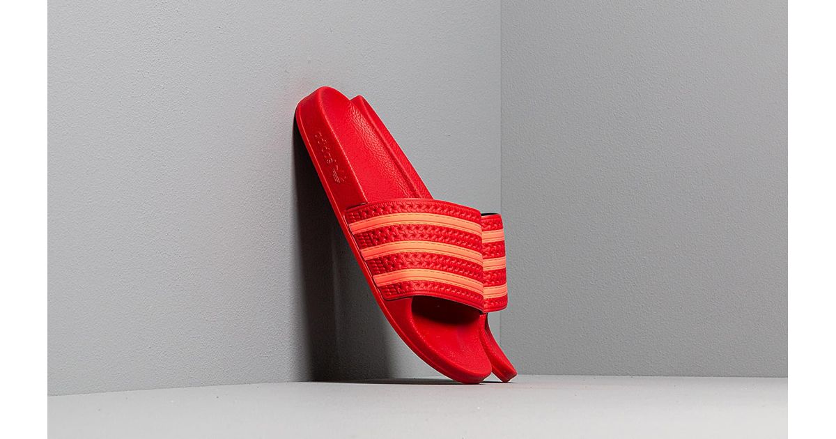 adidas adilette scarlet