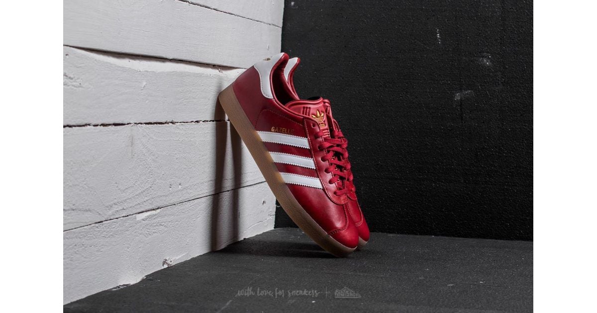 red adidas gazelle trainers