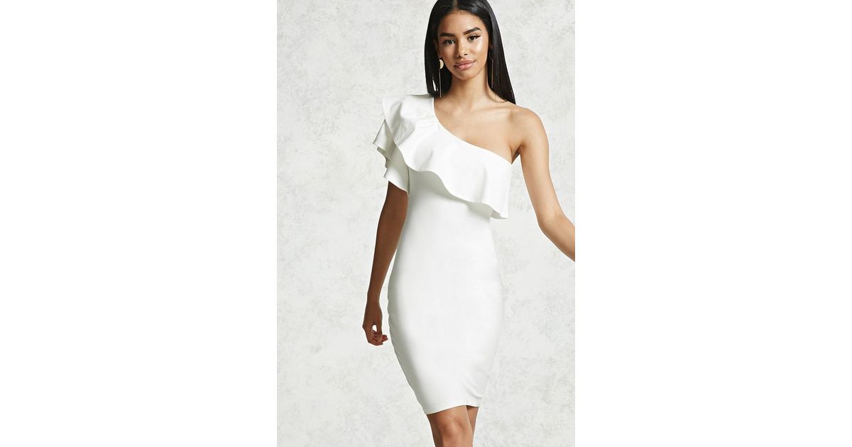 one shoulder mini bodycon dress