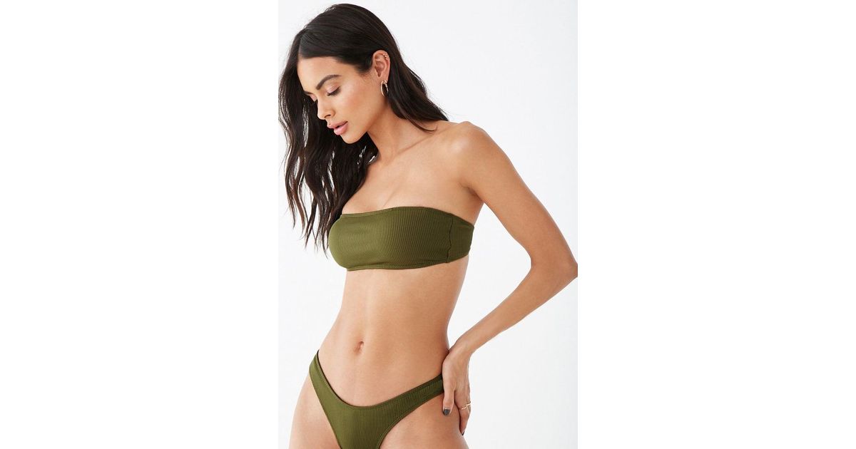 olive bandeau bikini