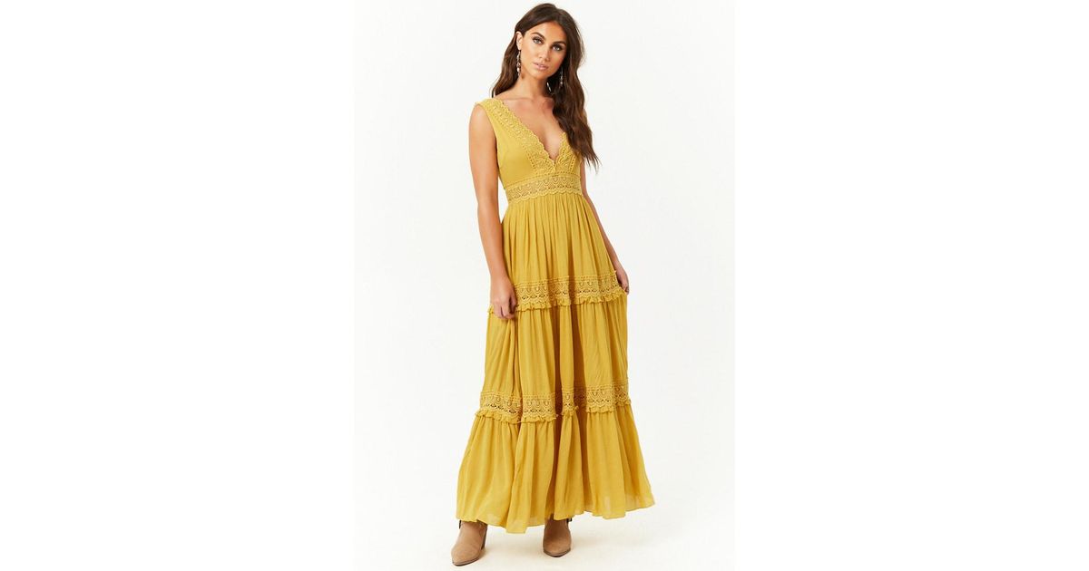 forever 21 crochet maxi dress