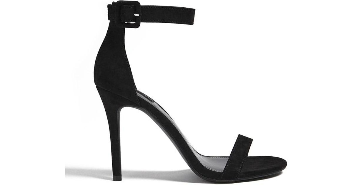 black strap heels wide