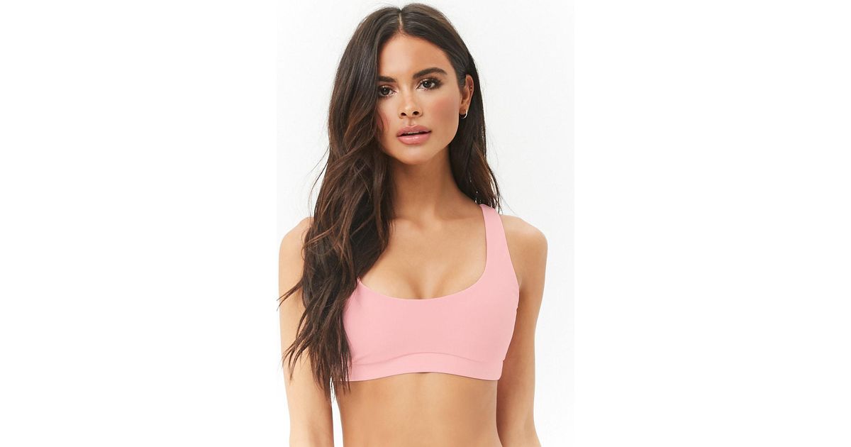 pink scoop neck bikini
