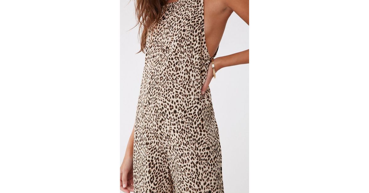 leopard print culotte jumpsuit