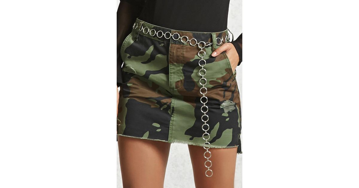Forever 21 O Ring Chain Belt In Silver Metallic Lyst