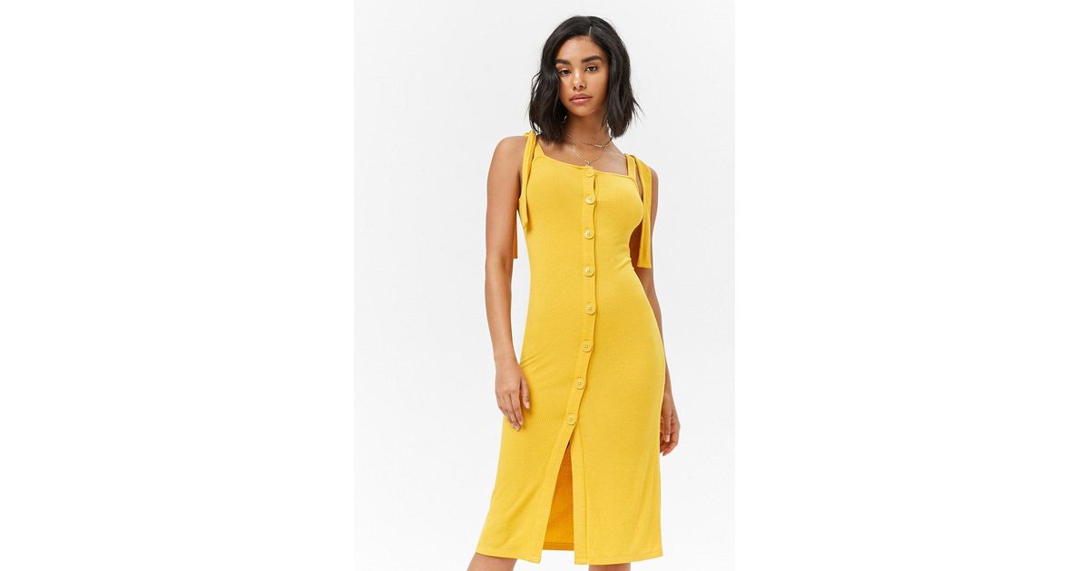 Mustard Yellow Button Down Dress Online ...