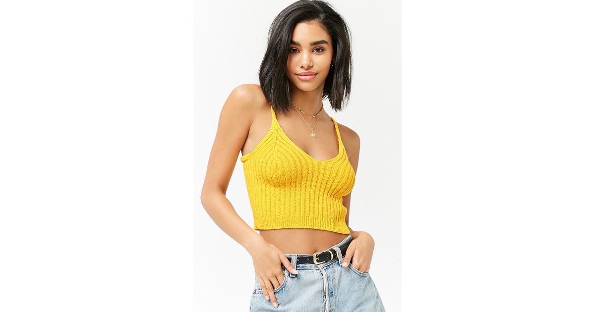 yellow cropped cami