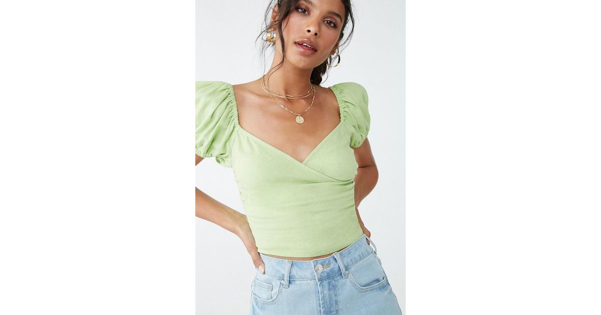 puff sleeve top forever 21