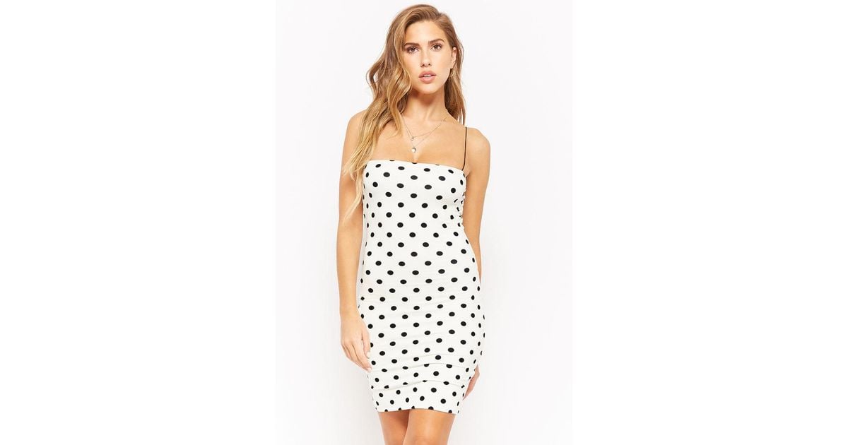 forever 21 black and white polka dot dress