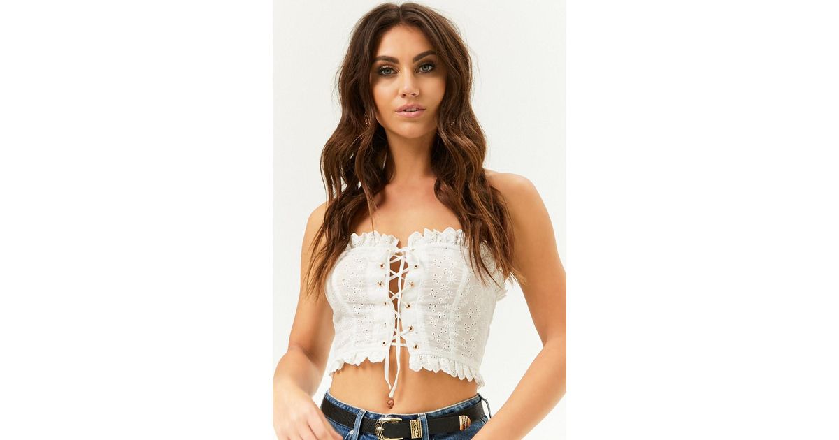 forever 21 lace up top