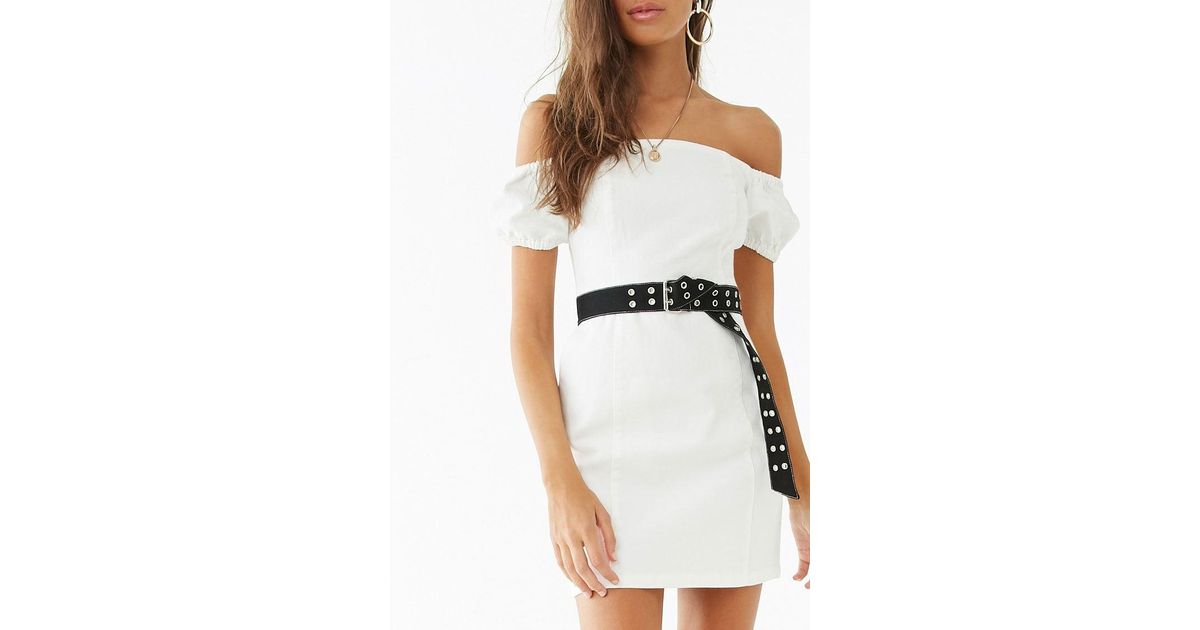 forever 21 white off the shoulder dress