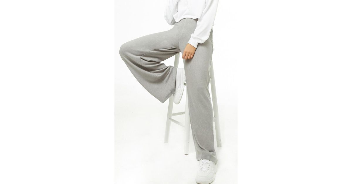 white wide leg sweatpants